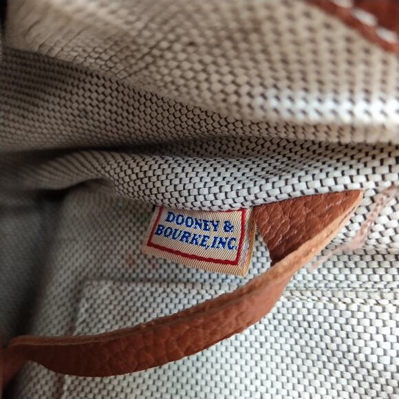 Dooney & Bourke Brown Pebbled Leather Carryall Top Handle Satchel Bag - Picture 14 of 16